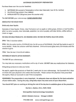 gatorade colonoscopy preparation - Metropolitan Gastroenterology