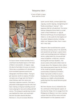 Takayama Ukon - Marist Fathers