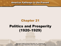 Politics and Prosperity (1920&ndash;1929)