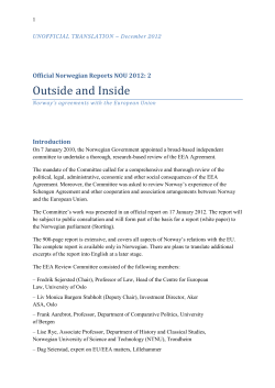 Chapter 27 - Outside and Inside &ndash; Norway`s European Dilemma