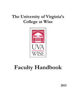HISTORY AND MISSION - University of Virginia`s College at Wise