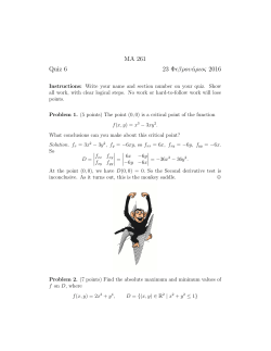 Quiz 6 - Purdue Math