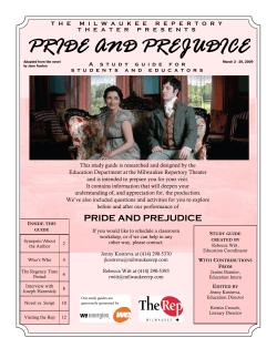 pride and prejudice - Milwaukee Repertory Theater