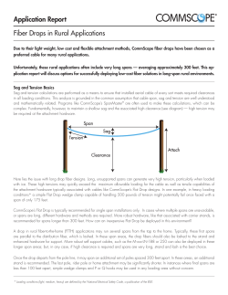 Fiber Drops in Rural Applications