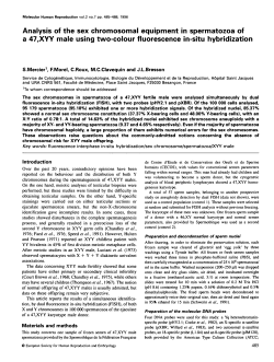 DNA and chromatin structureAnalysis of the sex chromosomal