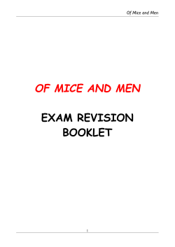 OF MICE AND MEN - Oasis Academy Isle of Sheppey