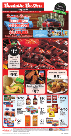 sale date wednesday, july 1 through tuesday