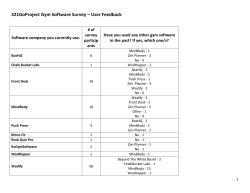 321GoProject Gym Software Survey &ndash; User Feedback