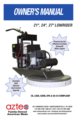 owner`s manual - Aztec Products