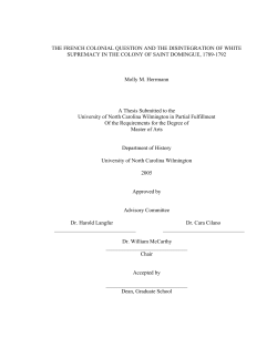 the french colonial question and the disintegration of