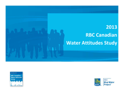2013 RBC Canadian Water Attitudes Study