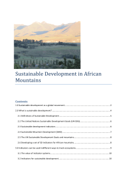 Sustainable Development in African Mountains