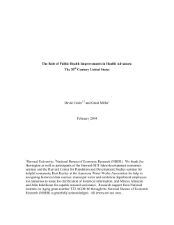 The Role of Public Health Improvements in Health Advances: The
