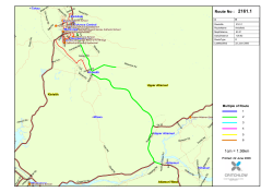 1cm = 1.36km Route No