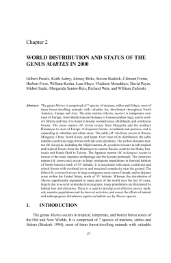 World distribution and status of the genus Martes in 2000