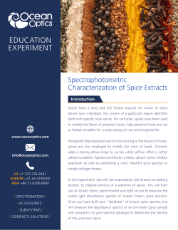 Characterization of Spice Extracts