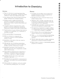 lntroduction to Chemistry f