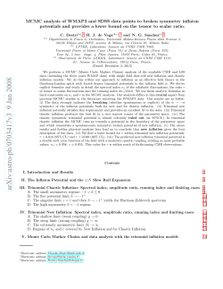 MCMC analysis of WMAP3 and SDSS data points to broken