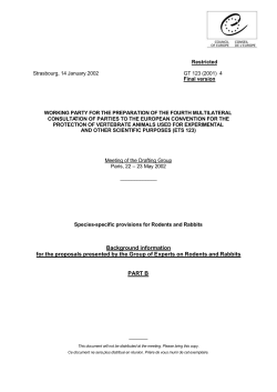 Background information on the draft proposal for