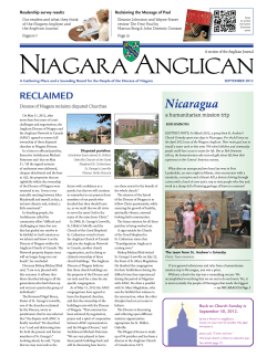 Nicaragua - Anglican Diocese of Niagara