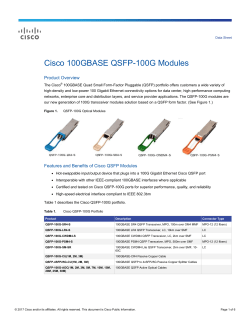 Cisco 100GBASE QSFP-100G Modules Data Sheet