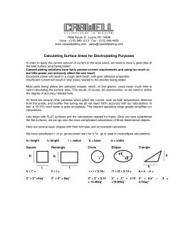 Calculating Surface Area For Electroplating