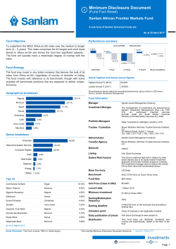 Minimum Disclosure Document