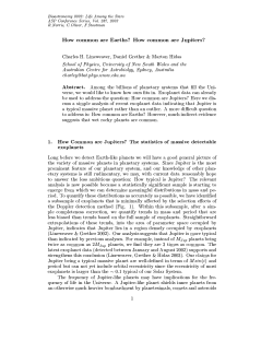 How Common are Jupiters?