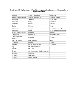 Countries with English as an Official Language and the