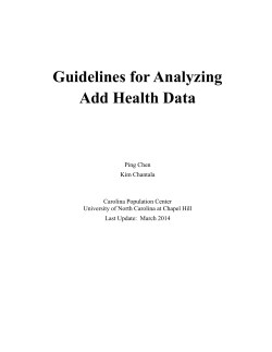 Guidelines for Analyzing Add Health Data