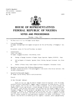 house of representatives federal republic