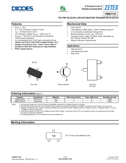 FMMT722 - Diodes Incorporated