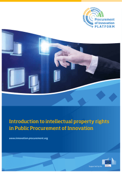 Intellectual Property Rights Guide - Procurement of Innovation Platform