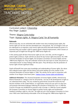A `Magna Carta` - Teachit History