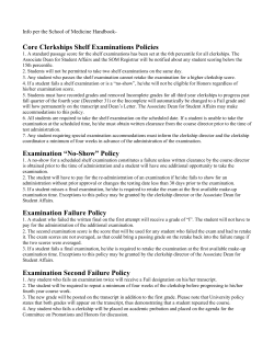 Shelf exam