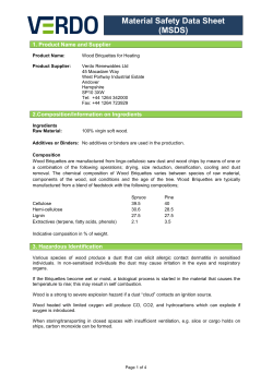 MSDS Briquettes - Verdo Renewables