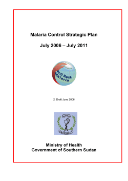 Malaria Control Strategic Plan