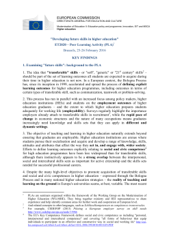 Developing future skills in higher education