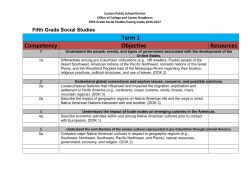 5th Grade Social Studies Pacing Guide