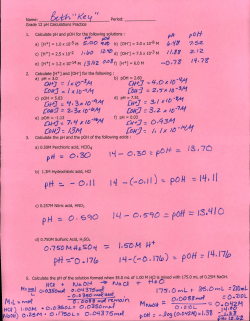pH Calculations WS Key