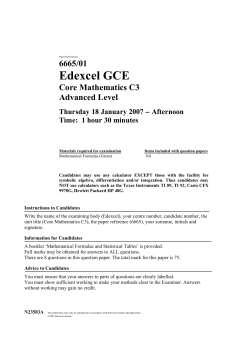 C3_January_2007 Paper