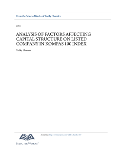 ANALYSIS OF FACTORS AFFECTING CAPITAL STRUCTURE ON
