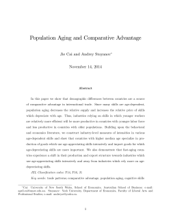 Population Aging and Comparative Advantage