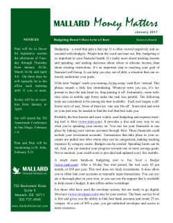 4th Quarter 2016 - Mallard Financial Partners