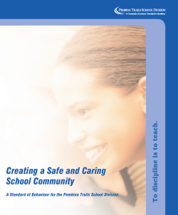 Standard of Behaviour - Pembina Trails School Division