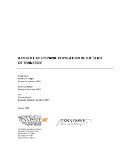 A Profile of Hispanic Population in the State of Tennessee