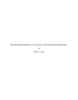 Bulk Milk Dispenser Report