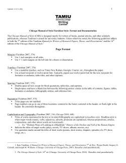 Most Common APA Entries on a List of Works Cited