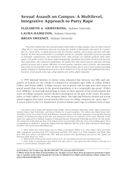 Sexual Assault on Campus: A Multilevel, Integrative Approach to