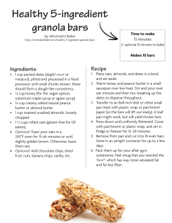 Healthy 5-ingredient granola bars